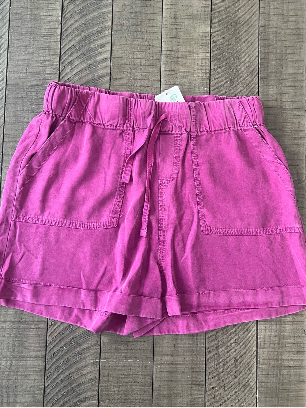 Pink Women's Drawstring Casual Shorts